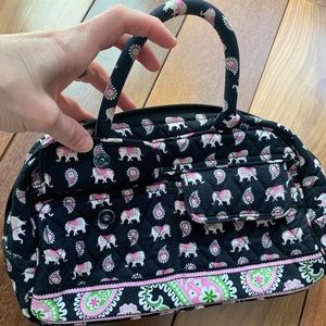 Vera Bradley Pink Elephants mini bowler bag